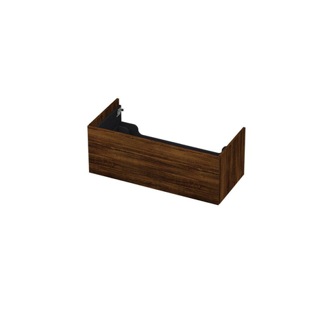 INK Wastafelonderkast - 100x45x37.6cm - 1 lade - push to open - met recht opdekfront - MFC - Koper eiken SW439443