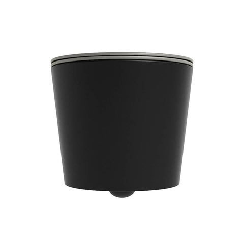 Mondiaz LAVIE hangtoilet – spoelrandloos – 36 x 53 cm – met softclose zitting – Urban (zwart), zitting Smoke (lichtbruin) SW1208736