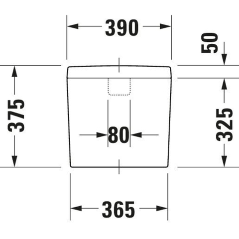 Duravit D-code Reservoir - 390x375x175mm - dualflush - met binnenwerk - wit 0315247