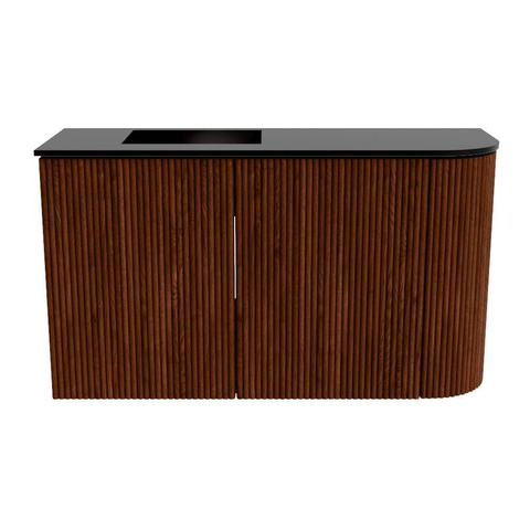 Mondiaz JOYA 71.6cm toiletmeubel - ronding rechts kleur Ruby - Wastafel FAYE positie Links 1 kraangat kleur Urban. SW1421837
