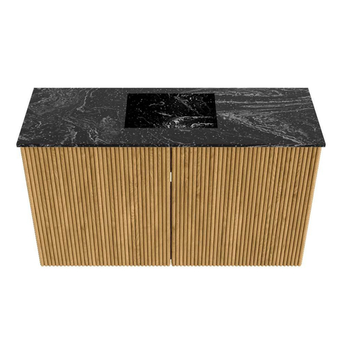 Mondiaz JOYA-DLUX 70cm meuble de salle de bains - couleur Oak - Vasque FAYE position Milieu 1 trou de robinet couleur Lava. SW1422056