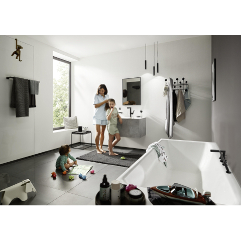 Hansgrohe Finoris 1 greeps wastafelkraan - 260 met afvoerplug - mat zwart SW651283