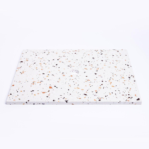 Saniclass Tops Plan de travail - 60x1.8x46cm - 1 évacuation - sans trous de robinet - Terrazzo SW915227