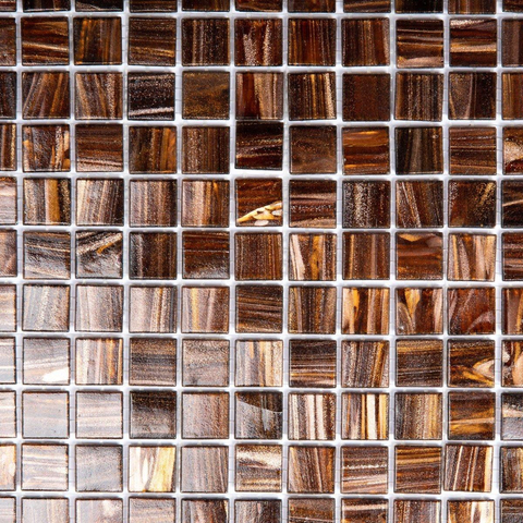 The Mosaic Factory Amsterdam mosaïque - 32x32cm - 4mm - carré - brown brillant (marron) SW62138