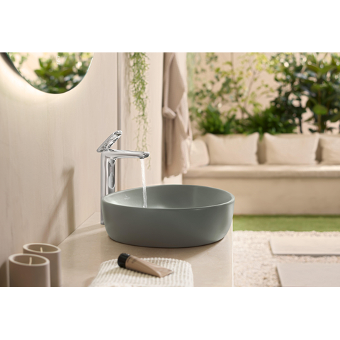 Villeroy & Boch Antao 1 greeps wastafelkraan verhoogd - met push open afvoergarnituur - hoogglans chroom SW974138