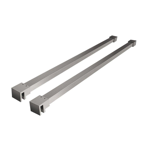 Wiesbaden Slim Ensemble de barres de stabilisation 120 cm pour douches à l’italienne autoportantes acier brossé SW545051