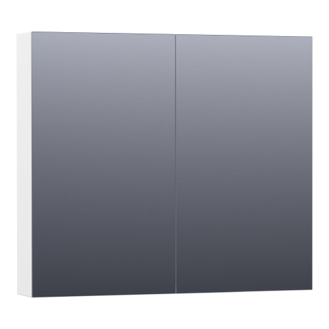 Saniclass Plain Armoire de toilette 80x70x15cm Blanc mat SW393105
