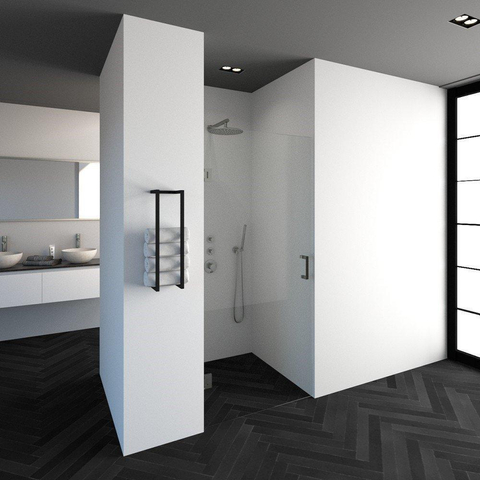 BRAUER Créer Porte de douche - 90x200cm - sans profil - anti-calcaire - verre de sécurité 8mm - inox brossé SW223732