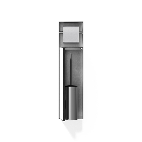 Looox Closed closetborstelgarnituur - met rolhouder - tegelbaar - rvs geborsteld SW76085