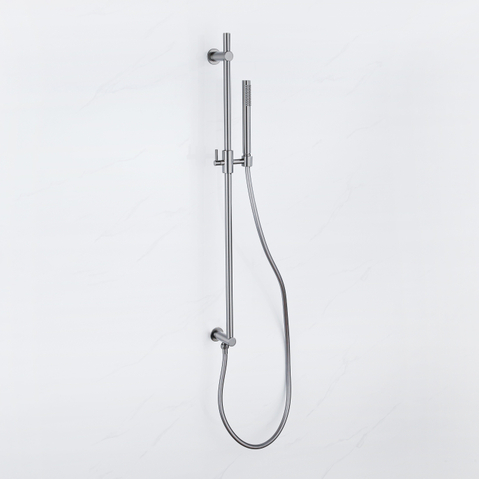 Fortifura Calvi Glijstang - met geïntegreerde - wandaansluitbocht - 90cm - PVD - geborsteld gunmetal (antraciet) SW1111532