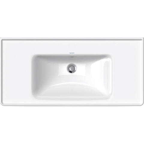 Duravit D-Neo wastafel met wondergliss 100.5x48x17cm 1 kraangat rechthoek Keramiek Wit SW640555