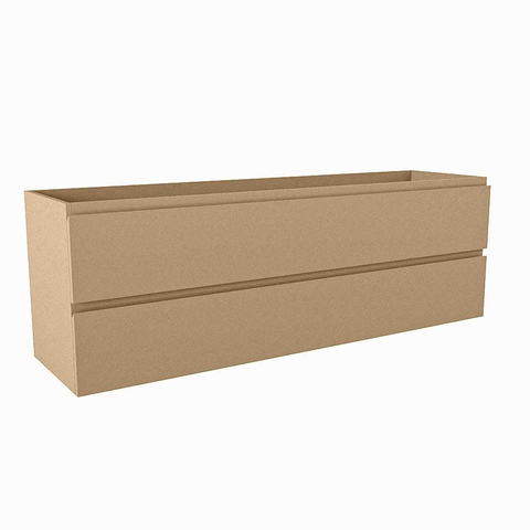 Mondiaz Hay Meuble sous vasque - 150x40x50cm - 2 tiroirs - softclose - 1 découpe au centre - Oro SW1016099