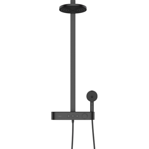 Hansgrohe Pulsify s Howerpipe - 26cm - 2jet - planchet - 40cm - mat zwart SW651008
