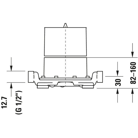 Duravit Universal Basiselement - 1 greeps badmengkr inb - 150x160x150mm - wit SW527989