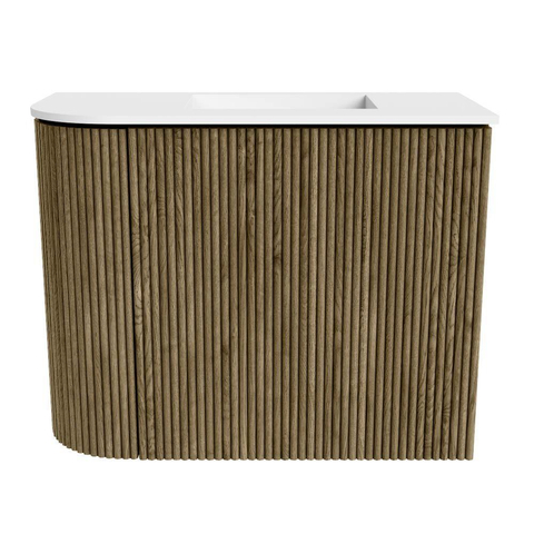 Mondiaz JOYA 51.6cm toiletmeubel - ronding links kleur Dusk - Wastafel FAYE positie Rechts 1 kraangat kleur Talc. SW1421607