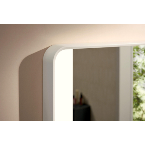 Hansgrohe Xarita Lite Q Miroir - 120x70cm - éclairage led - Vertical - interrupteur mural - Blanc mat SW1165130