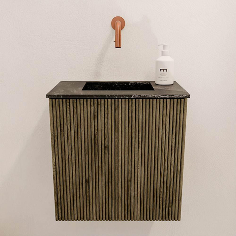 Mondiaz JOYA-DLUX Meuble de toilette 40cm - couleur Dusk - Vasque FAYE position Milieu Sans trou de robinet couleur Lava SW1423208
