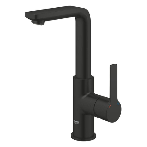 GROHE Lineare New wastafelkraan - l-size - met waste - mat zwart SW1477567