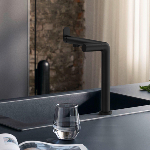 Hansgrohe Aqittura M91 SodaSystem 240, 1jet, starter set mat zwart SW1567450
