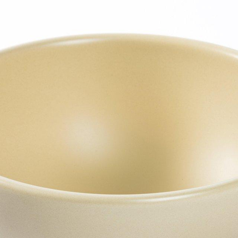 QeramiQ Dely Waskom - 20x20x9cm - rond - keramiek - beige OUTLETSTORE STORE42779
