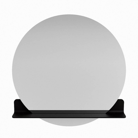 Mondiaz SPOT spiegel – Ø90 cm – met planchet – Urban (zwart) SW1235479