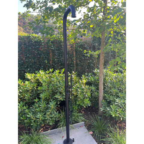 Fortifura Outdoor Original Vrijstaande Buitendouche - RVS 316 - handdouche - mat zwart TWEEDEKANS OUT13037