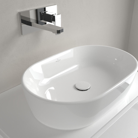 Villeroy & Boch Architectura waskom - 60x40x15.5cm Ovaal - met overloopgat Ceramic - White Alpine (glans wit) SW762340
