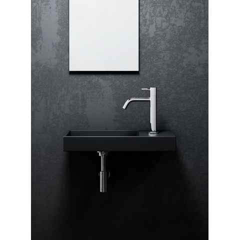 Clou Mini Wash Me lave-mains 45x19cm trou de robinet à droite Céramique Noir mat SW9313