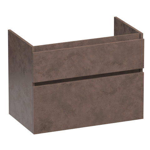BRAUER Delight meuble sous-lavabo - 80x46x60cm - 2 tiroirs softclose - sans poignées - 1 découpe pour siphon - Erosion SW1199428