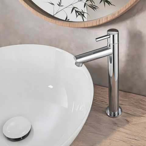 Fortifura Calvi Robinet de lavabo - 23cm - rehaussé - montage sur plan - chrome SW1476843