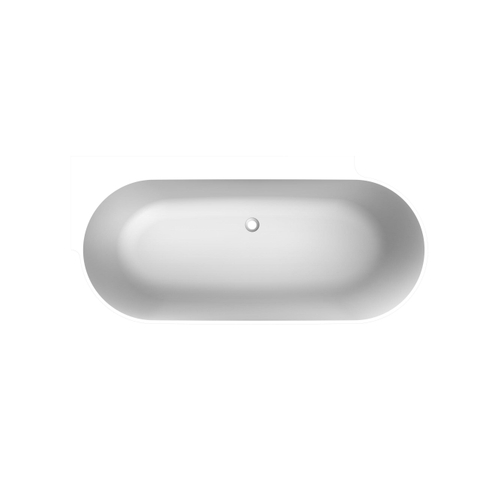 Arcqua Havana Baignoire îlot demi-encastrée - 170x80cm - gauche - blanc mat SW1224195
