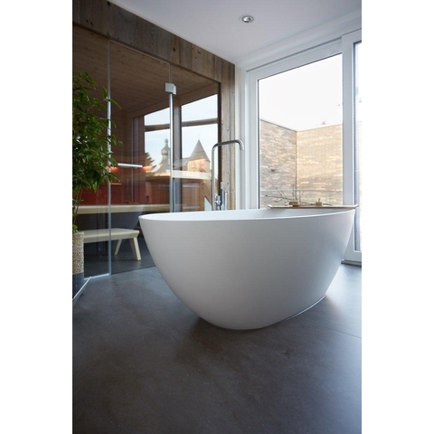 FugaFlow Eccelente Calma Baignoire Autoportante - 180x80cm - solid surface - blanc mat SW1587826