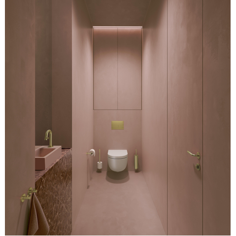 Clou Flush 3 lave-mains 36x18cm avec trou de robinet à droite céramique rose mat SW795717