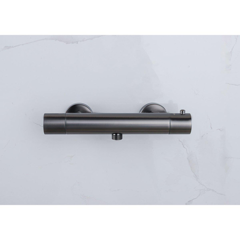 Fortifura Calvi Thermostatische Douchekraan - opbouw - PVD - geborsteld gunmetal (antraciet) SW767285