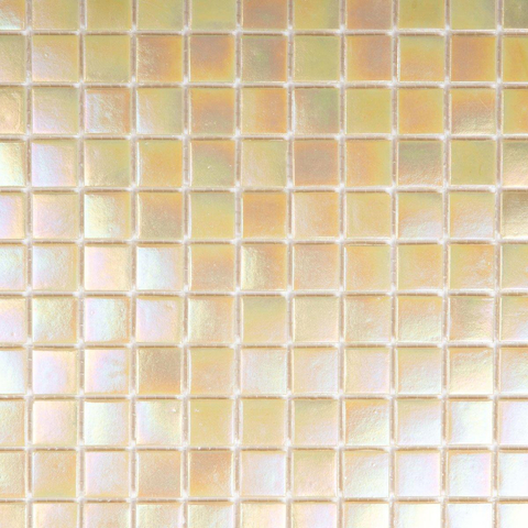 The Mosaic Factory Amsterdam carrelage mosaïque 32.2x32.2cm pour mur et sol intérieur et extérieur carré verre crème clair perlé SW62156