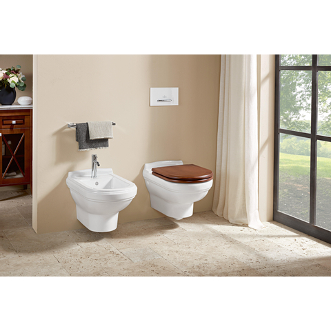 Villeroy & Boch Hommage wandcloset - 60cm - met spoelrand - diepspoel CeramicPlus - White Alpine (glans wit) GA38157