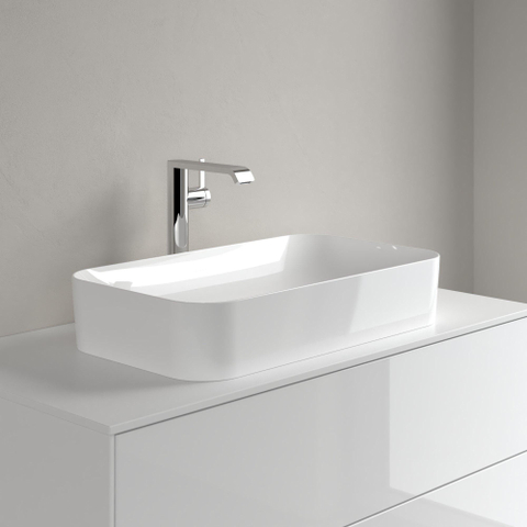 Villeroy & Boch finion opzetwastafel - 60x35cm - zonder kraangat - zonder overloop CeramicPlus - White Alpine (glans wit) SW106464