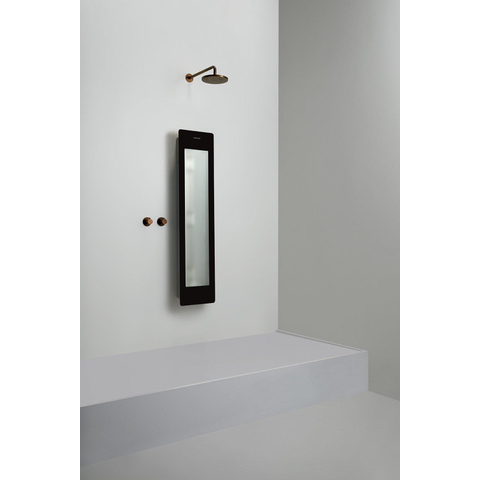 Sunshower Round Medium Plus infrarouge + lumière UV en saillie incl. support mural 140x33x12cm Black SW769459