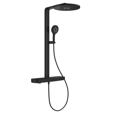 GROHE Rainshower Aqua doucheset - 36cm - rond - hoh 15cm - phantom black (zwart) SW1186037