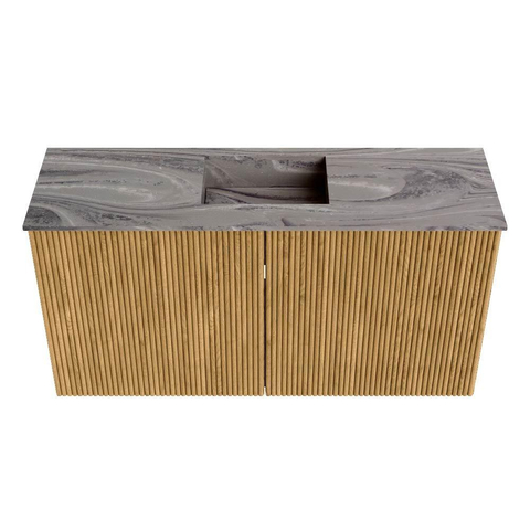 Mondiaz JOYA-DLUX 80cm toiletmeubel - kleur Oak - Wastafel FAYE positie Midden 1 kraangat kleur Sombra. SW1424234