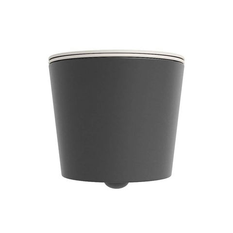 Mondiaz LAVIE hangtoilet – spoelrandloos – 36 x 53 cm – met softclose zitting – Dark grey (grijs), zitting Linen (offwhite) SW1208648