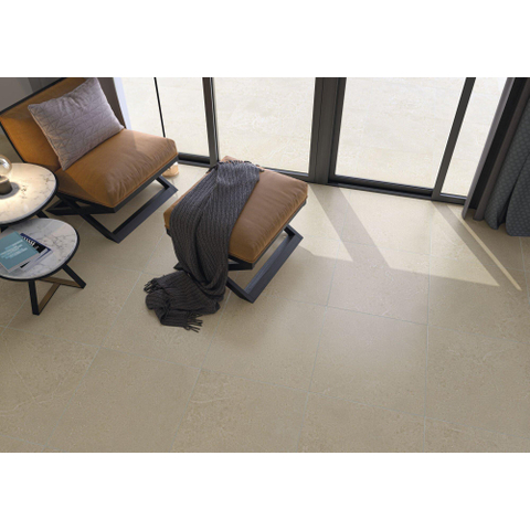 ÉCHANTILLON Terravito Allora carreau mural et de sol - 60x60cm - rectifié - Aspect béton - Sand mat (beige) SW1130831
