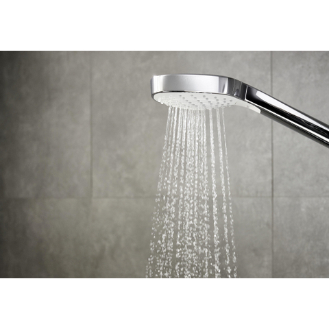 Hansgrohe Croma select e Handdouche Vario - ecosmart 1/2 x - diameter 11cm - met rain turbo rain en intense rain regenstraal wit/chroom - wit chroom 0605330