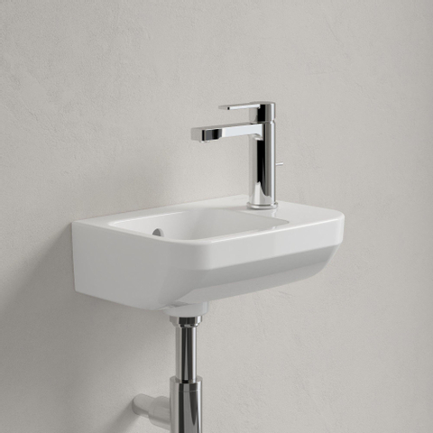 Villeroy & Boch Architectura fontein - 36x26cm - 1 kraangat rechts - met overloop ceramic - White Alpine (glans wit) SW68793
