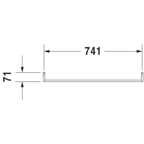 Duravit Vero Handdoekhouder - voor wastafel 045480 - hoogglans chroom 0296114
