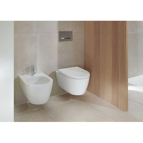 Geberit ICon Wandclosetpack - 36x53x37.5cm - diepspoel - spoelrandloos - vuilafstotend - keramiek - rimfree - softclose - glans wit SW547013