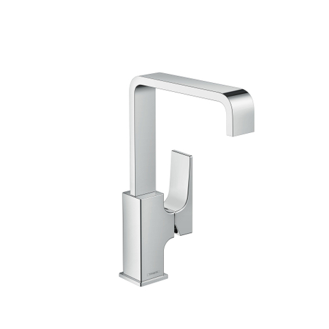 Hansgrohe Metropol 1 greeps wastafelkraan - 230 met rechte greep en afvoerplug - hoogglans chroom SW99787