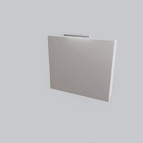 Mondiaz CUBB armoire de toilette – 80 x 70 x 18 cm – 2 portes – Talc (blanc) SW410112