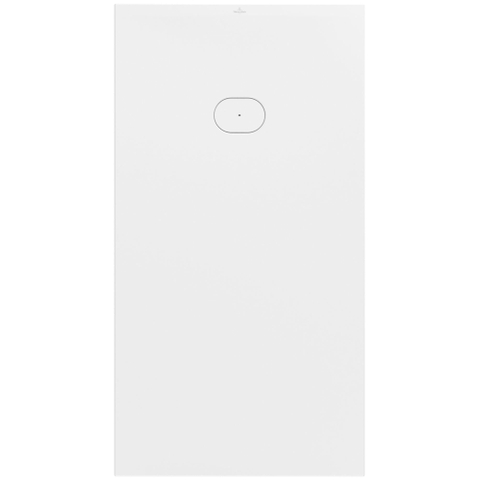 Villeroy & Boch Ecora douchebak - 170x90x4.5cm - afvoer korte zijde - stone white (wit) SW1559012