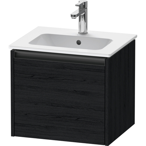 Duravit Ketho.2 Wastafelonderkast - 51x42x44cm geschikt - voor 1 waskom - spaanplaat Eiken (zwart) - mat SW772851